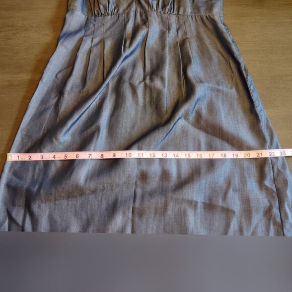 Saks Fifth Avenue Threads Maxi Denim Blue Slip Lyocell Dress Size Small - Picture 15 of 16